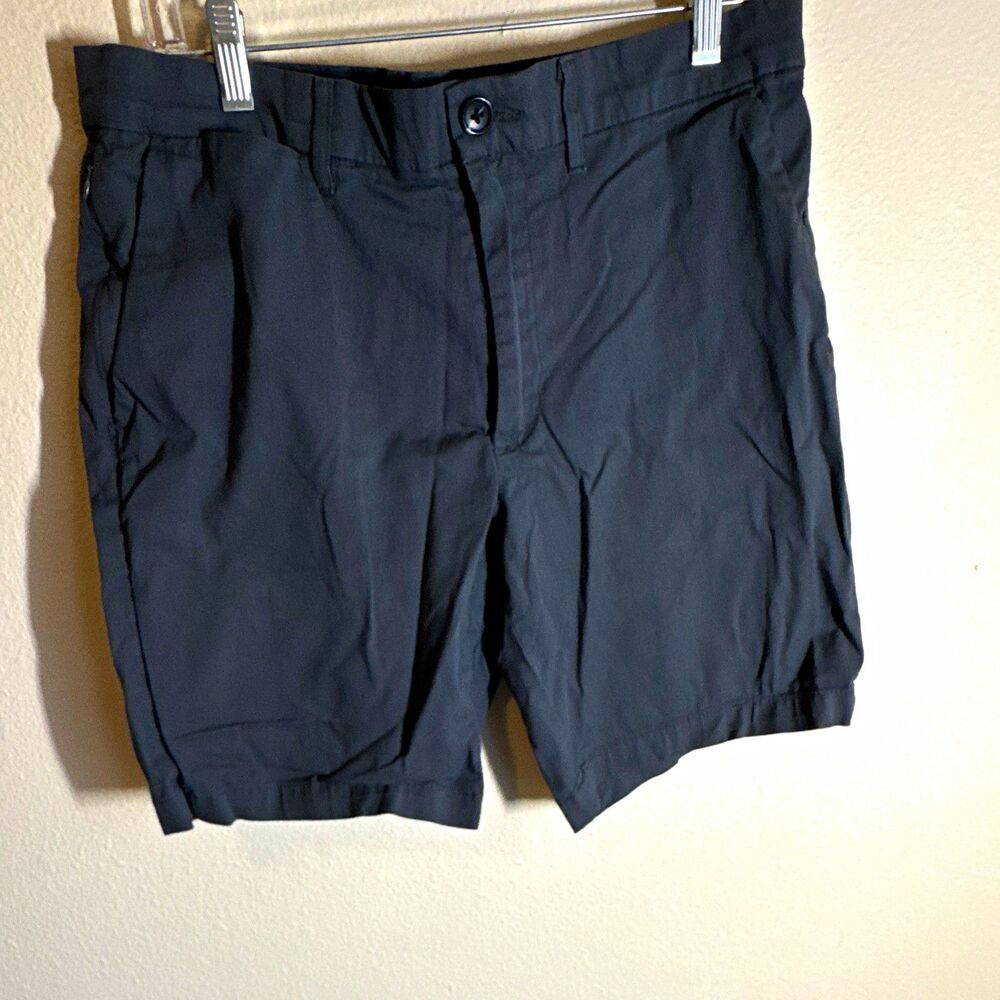 Goodfellow & Co Men’s Chino Shorts Black Flat Front Zip 7" Inseam Pockets